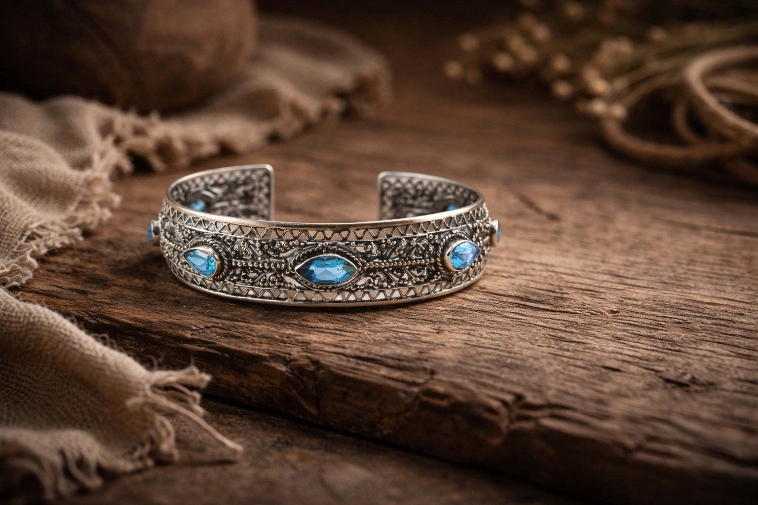 Ethnic-inspired handcrafted silver jewelry made by local artisans
